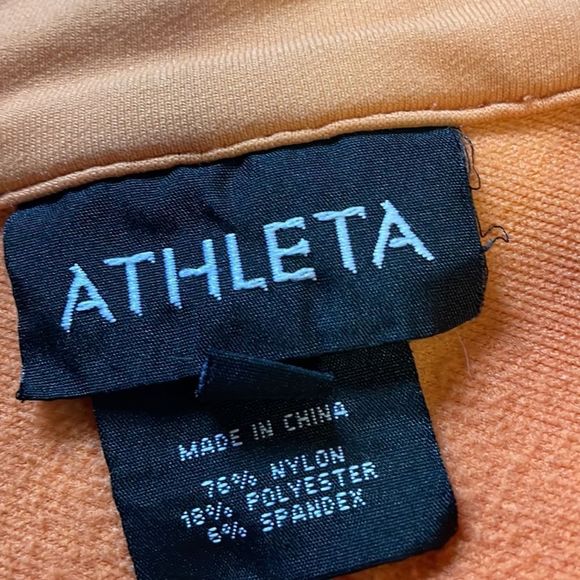 Athleta Orange Quarter-Zip Sweatshirt - Picture 2 of 10